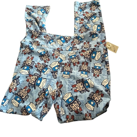 Lularoe womens OS (2-12) Uncle Sam Patriotic Leggings New no tags - Picture 2 of 5